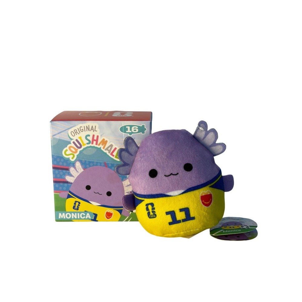 McDonalds Happy Meal toy Squishmallows #16 Monica FIFA Soccer Plush with Box